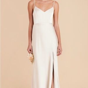 Birdy Grey Matte Satin Jay Dress in Cream